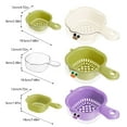 thumbnail image 3 of Double-Layer Kitchen Drain Basket with Handle [Grape Purple (1 Piece) + 1 Patch], a Double-Layer Kitchen Drain Basket with Handle, 3 of 8