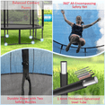 thumbnail image 4 of Fiziti Trampoline with Basketball Hoop & Enclosure, 2000lbs 12FT 14FT 16FT Trampoline for 6-8 Kids and Adults, Outdoor Backyard Trampoline with Light,Hose,Ladder, Socks, 4 of 11