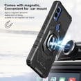 thumbnail image 6 of Compatible for Cricket Innovate E 5G Case w/Tempered Glass Screen Protector [Military Grade] Ring Car Mount Kickstand Shockproof Hard Phone Case - Black, 6 of 7