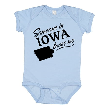 

Inktastic Someone in Iowa Loves Me Gift Baby Boy or Baby Girl Bodysuit