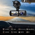 thumbnail image 4 of ZFYXGS 3 Channel Dash Cam Front And Rear Inside, 1080P Dash Camera For Cars, Dashcam Three Way Car Camera With IR Night Vision,Loop Recording,Motion Detection, 4 of 6