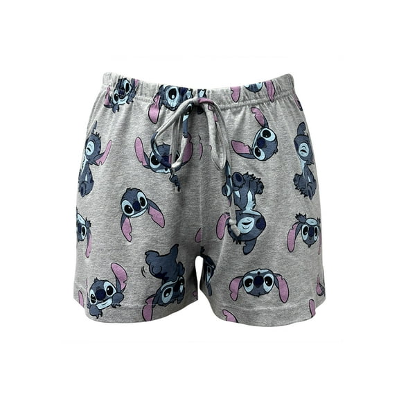 Disney Stitch Playful All over Print Junior Knit Short, S-2XL (Women's)