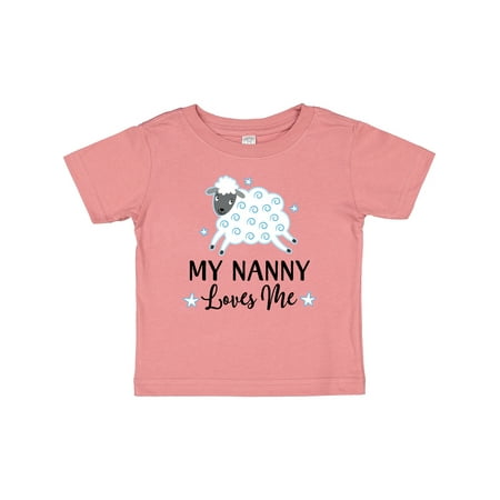 

Inktastic My Nanny Loves Me Baby Lamb Boys or Girls Baby T-Shirt