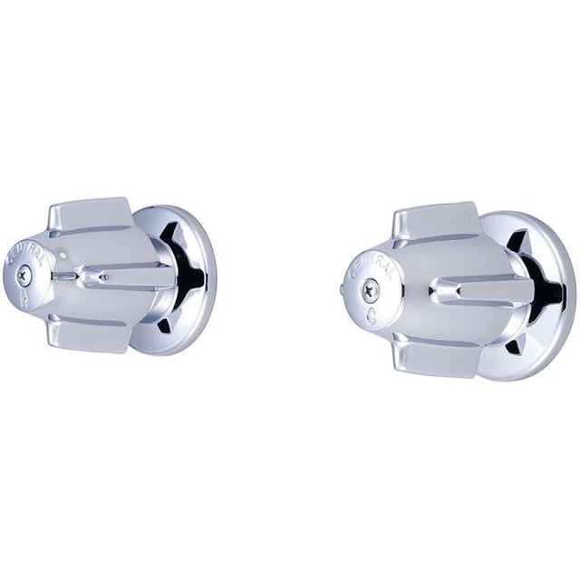 Central Brass 0905 0.5 in. Two Handle Valve Set - Polished Chrome