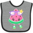 thumbnail image 3 of Inktastic Cute Watermelon with Sunglasses Boys or Girls Baby Bib, 3 of 4