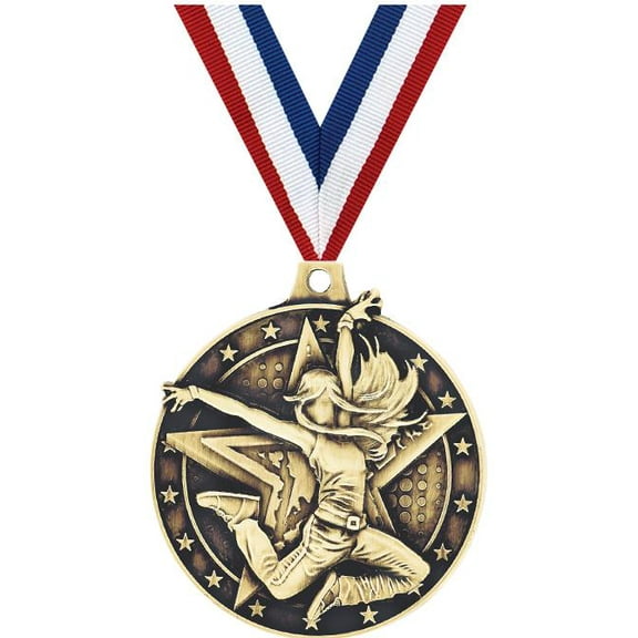 Hip Hop Medals, 2" Gold Diecast Hip Hop Medal Award 1 Pack