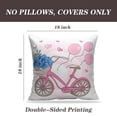 thumbnail image 2 of LALILO Throw Pillow Covers Party Bicycle Valentine’S Day And Art Balloon Cushion Cover 18" x 18", 2 Pack, 2 of 6