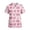 Pink, variant on Womens Scrub Tops Cartoon V Neck Short Sleeve Medical Uniform Nurse Stretch Medical Scrubs with Pockets, XL