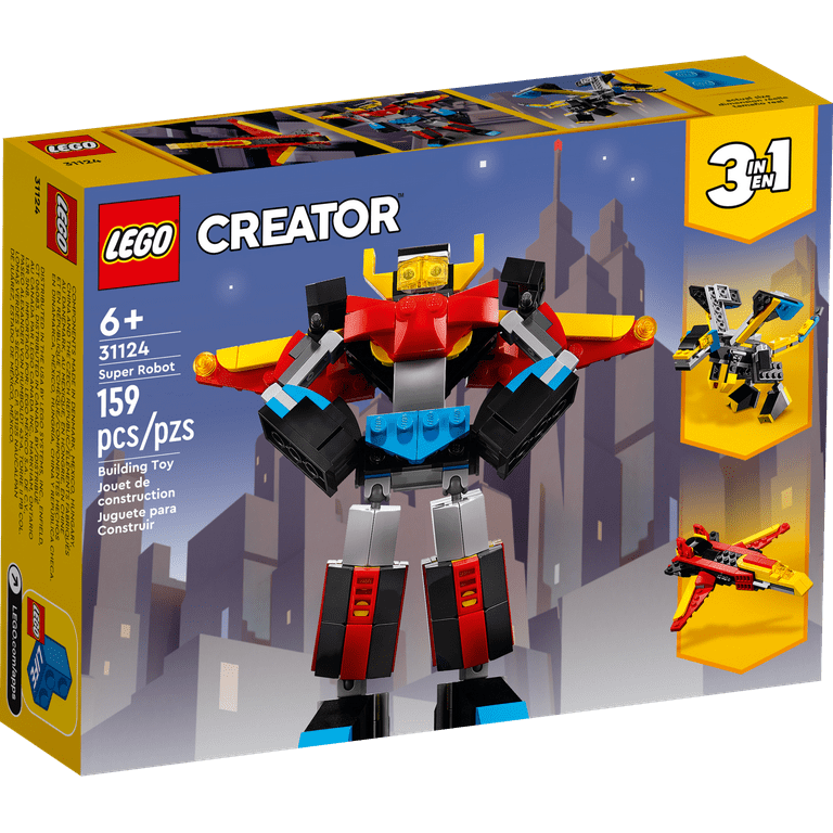 LEGO Creator 3 in 1 Super Robot Building Kit Kids Can Build a Toy Robot or a Toy Dragon or a Model Jet Plane Makes a Creative Gift for Kids Boys