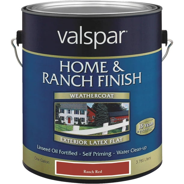 Valspar Exterior Latex Self Priming Flat Home And Ranch Finish, Ranch