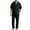 Black, variant on Awwp Men Set Summer Matching Set for Men Holiday Shor Sleeve Shirts 2 Piece Sets Trendy Long Pants Button Button With Hooded Black L