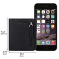 thumbnail image 2 of Womens Rfid Blocking Small Compact Bifold Luxury Genuine Leather Pocket Wallet Ladies Mini Purse with ID Window,black, 2 of 5