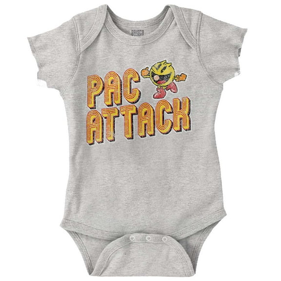 Retro Arcade Game PACMAN Pac Attack Romper Boys or Girls Infant Baby Brisco Brands 12M