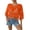01#Orange, variant on Women's Plain Fringe Trim Cut out Sheer Cover Up, Boho Scallop Trim 3/4 Sleeve Round Neck Cover up for Vacation