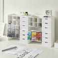 thumbnail image 5 of Set de 2 Organizadores de Escritorio Minimalistas LITEM | PVC Resistente con 6 Compartimentos y 3 Cajones | Color Blanco | Diseño Moderno y Funcional Blanco, 5 of 5