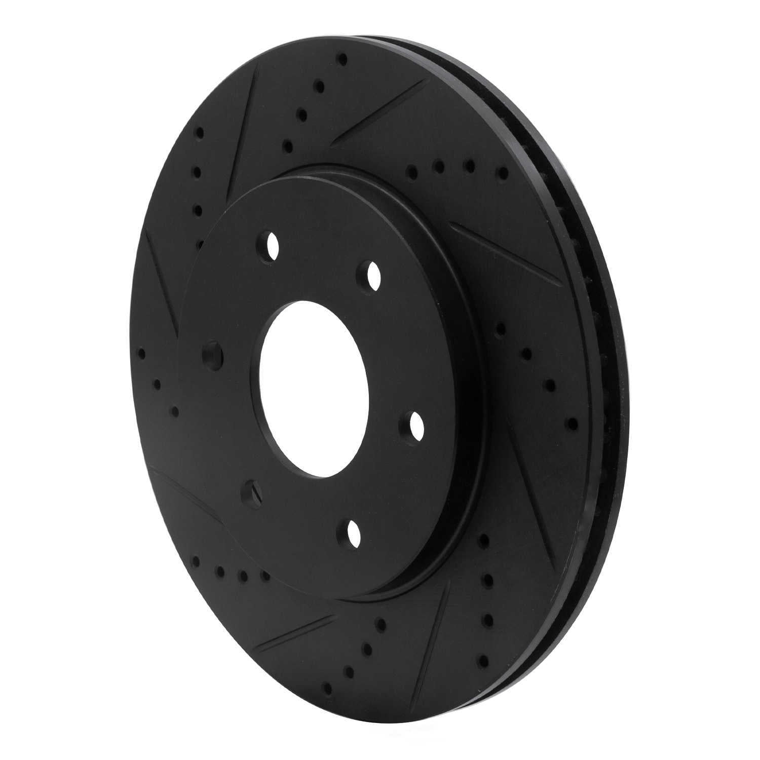 Dynamic Friction Company 633-67091L DFC Brake Rotor - Drilled And Slotted - Black