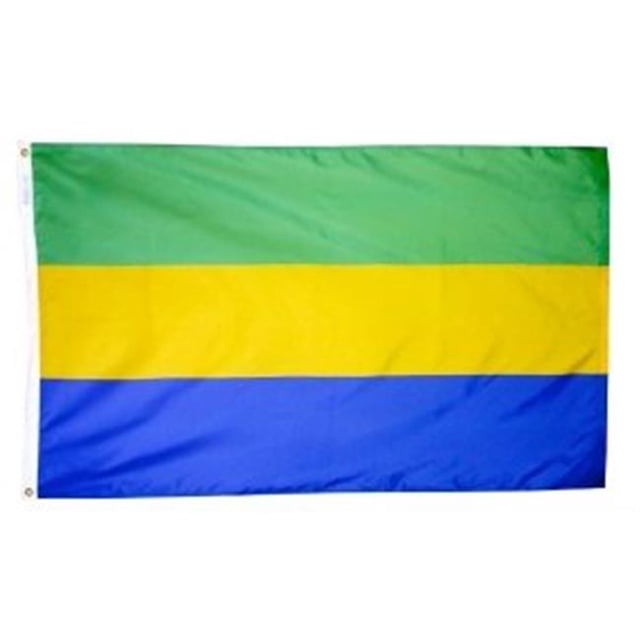 Annin Flagmakers 192762 Drapeau du Gabon 5 Pi X 8 Pi Nyl-Glo