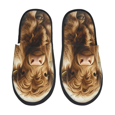 Balery Cute Calf Butterflies A Slient Indoor Furry Fleece Comfort House Shoes Soft Non-Slip Home Shoes Cotton slippers House Slippers-- Medium