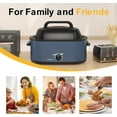 thumbnail image 6 of Superjoe 22QT Electric Roaster Oven with Visible & Self-Basting Lid, Adjustable Temperature, Removable Pan Rack, Stainless Steel, Blue, 6 of 9