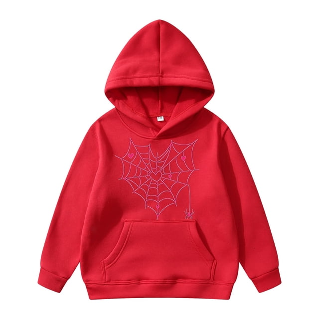 Chandail à Capuche Imprimé pour Filles Chandail Décontracté Doux Confortable Chaud pour Enfants