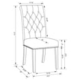 thumbnail image 4 of Maklaine 5-piece Rectangular Marble Top Dining Set Brown and White, 4 of 11