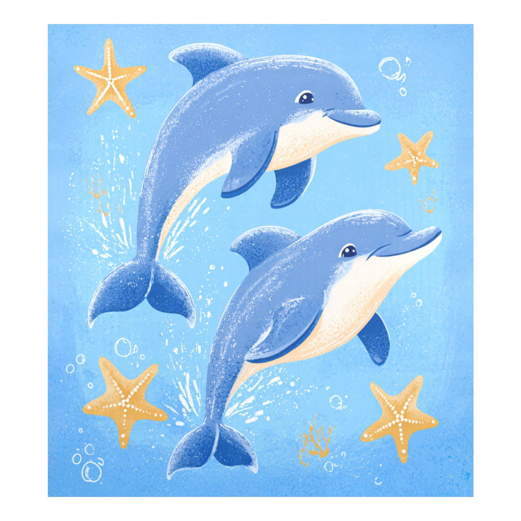 Dishwasher Magnetic Refrigerator Magnet Cover Sticker Home Decorative 23"x26" Two Dolphins Jumping Pattern