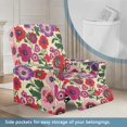 thumbnail image 3 of HELLHERO Bright Floral Pattern Recliner Chair Cover with Brushed, 4 Pcs Recliner Cover with Stain Resistant Washable Recliner Slipcovers for Pet Kids Single Seat, 3 of 8