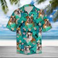 thumbnail image 3 of Camisa hawaiana con estampado 3D de cara de perro divertida para hombres, camisas florales de manga corta frescas de verano para mujeres, linda camisa hawaiana de playa para niños, 3 of 5