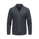 thumbnail image 2 of Blusa y camisa de manga larga con cuello vuelto para hombre, moda otoño/invierno, color liso, manga larga, cuello abotonado, suéter de punto, cárdigan, blusa de poliéster para hombre, 2 of 8
