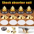 thumbnail image 3 of Braveheart 4 Sets Golden Speaker Spikes Subwoofer CD Audio Amplifier Turntable Isolation Stand Feet Loudspeaker Box Nails Cone, 3 of 9