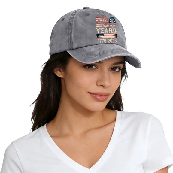 Baseball Cap Hats for Women USA 250Th Anniversary Embroidered Patriotic American Flag Design Adjustable Dad Hat