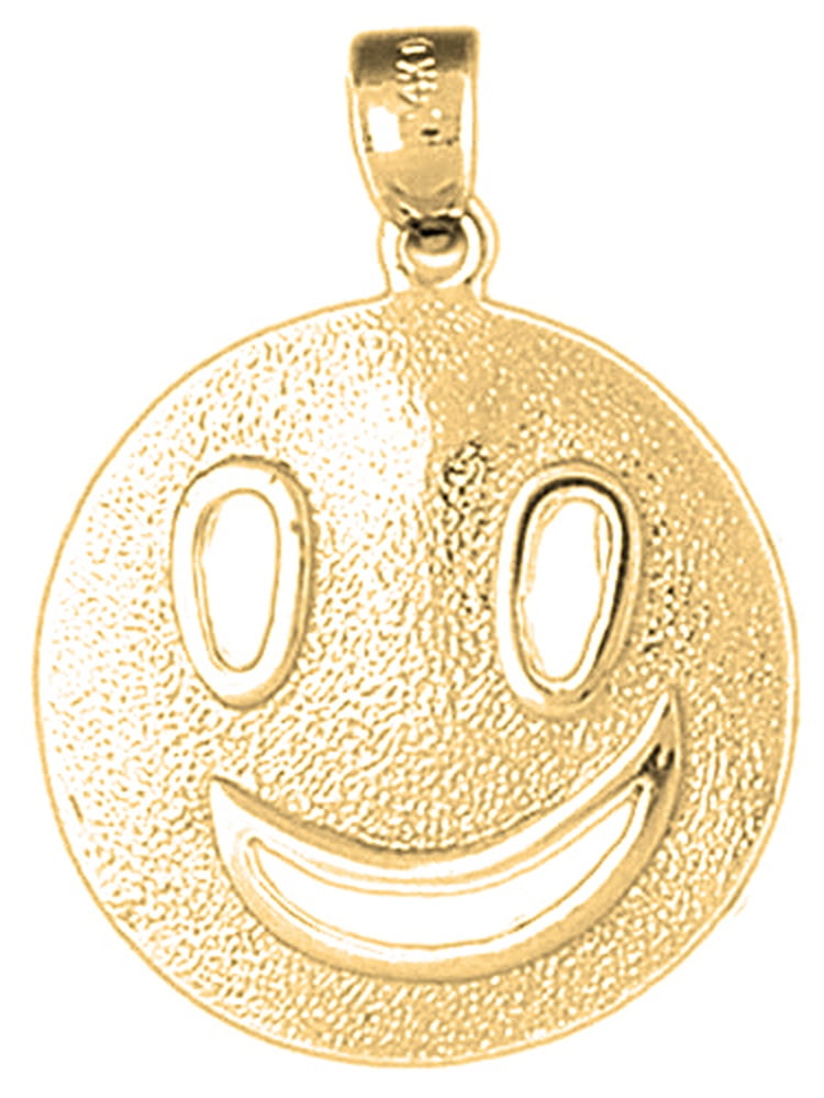Jewels Obsession Clown Charm Pendant 17 mm 14K White Gold Clown Pendant