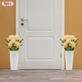 thumbnail image 6 of 8Pcs White Metal Vases Flower Vases Cylindrical Bouquet Flower Bucket Vase Stand, 6 of 13