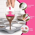 thumbnail image 2 of Pancake Batter Dispenser, Cookie Scoops for Baking Cupcake Batter Dispenser One-Touch Sliding Cake Batter Dispenser Kitchen Scoop Baking Tool, 2 of 8