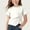 A147 White, variant on Xdegoge Girls Tween Kids Twist Knot Front T-Shirt, Stylish Casual Top with Knotted Detail for Everyday Wear and Playtime Activities 1-9Y