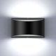 thumbnail image 1 of Aplique de pared con iluminación LED regulable, color negro, 7 W, moderno aplique de pared, aplique de pared de aluminio, luz decorativa, blanco frío, 1 of 5