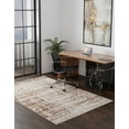 thumbnail image 2 of Unique Loom Hermitage Collection Area Rug - Armor (5' 3" x 8' Rectangle Chocolate Brown/Black), 2 of 11