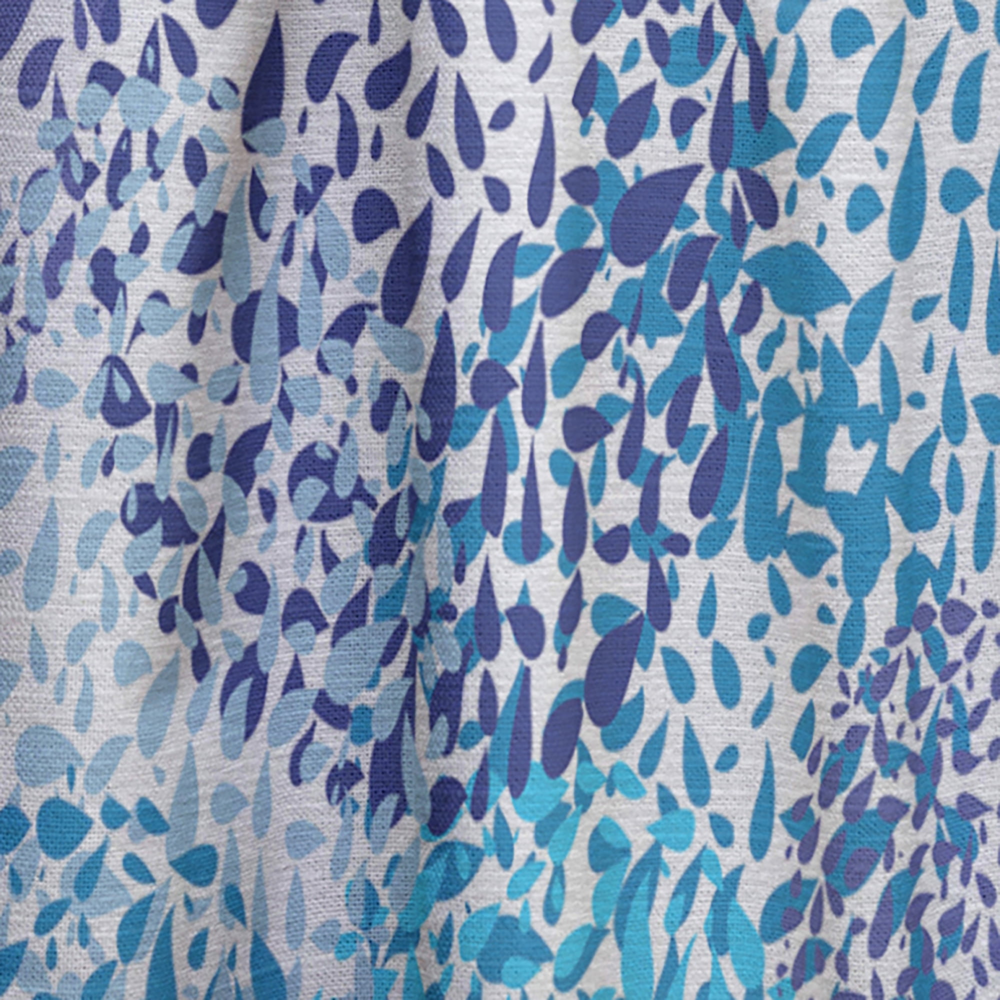 Designart 'Blue Sea Motif Pattern' Nautical & Coastal Curtain Panel
