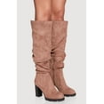 thumbnail image 2 of Women's Knee High Round Toe Block Heel Slouch Boots, 2 of 3