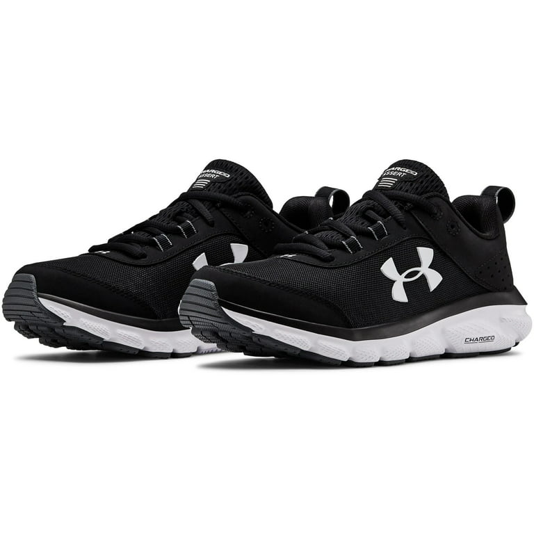 Under Armour Women's Charged Assert 8 Running Shoe, Black/White, Size 9.0 