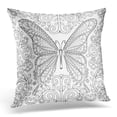 thumbnail image 1 of BSDHOME Black Adult Coloring Book with Butterfly in Flowers Pages Zentangle for Therapy Post Boho Tattoo Pillow Cover 16x16 Inches Throw Pillow Case Cushion Cover, 1 of 1