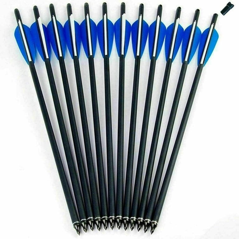 24-Pack 20 Inch Carbon Crossbow Bolts - For Hunting & Target Practice, With Vanes