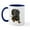 White/Navy Inside, variant on CafePress - Long Hair Brindle Dachshund Puppy - 11 oz Ceramic Mug - Novelty Coffee Tea Cup