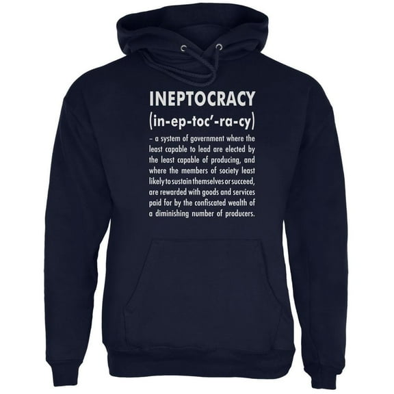 Ineptocracy Definition Navy Adult Hoodie - Medium