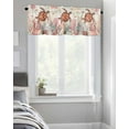 thumbnail image 4 of Underwater Sea Turtle Valance Curtains for Kitchen,Nautical Red Coral Rod Pocket Valance Curtain,Summer Ocean Retro Words Short Curtains Window Treatment for Bedroom Living Room 54x18in, 4 of 6
