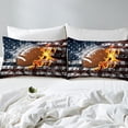 thumbnail image 4 of Erosebridal Teens Rugby Sheet Set Full, Ball Sports Lover Bedding Sets Full Size, Camo US Flag Decor 4 Pieces, 4 of 7