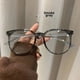 thumbnail image 1 of Gafas de miopía ultralivianas con montura grande y cara lisa para mujer, lentes planas anti luz azul de alta definición sin receta, 1 of 6