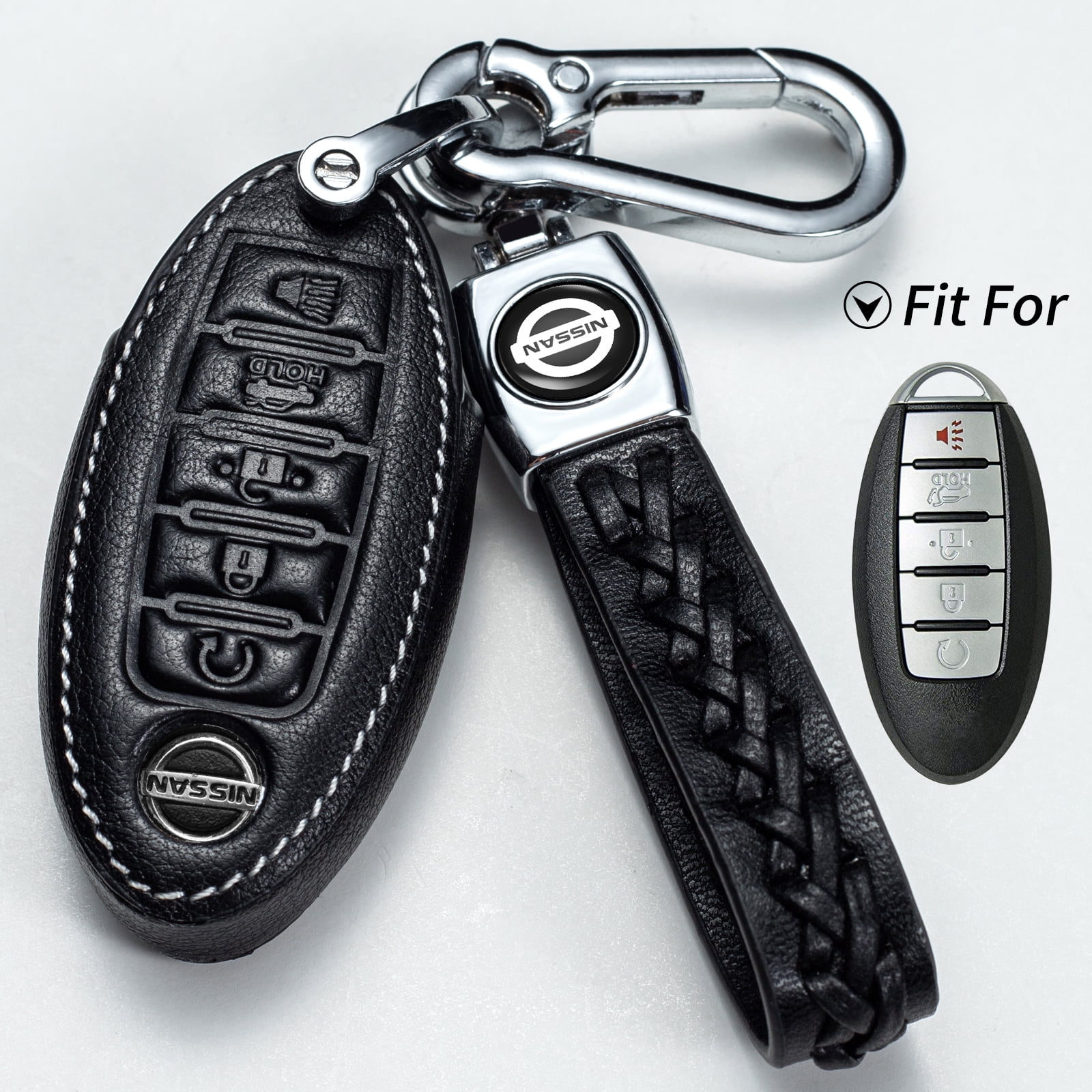 1x Alloy Metal Keyfob Gift Car Keyring Keychain Key Chain Ring Black Accessories 