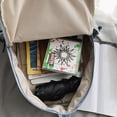 thumbnail image 4 of Mochila escolar negra, impermeable, informal, ligera, de viaje, para hombres, mujeres, para la universidad, la escuela secundaria, para niños, niñas y adolescentes., 4 of 7