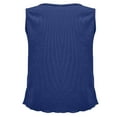 thumbnail image 6 of Zpanxa Womens Tank Tops Solid Sleeveless U-Neck Base Shirt Summer Casual Workout Tees Blue M, 6 of 6